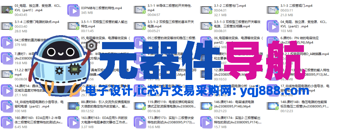 一文带你搞懂元器件(文末免费分享15G+电子元器件资料含大量视频教学)