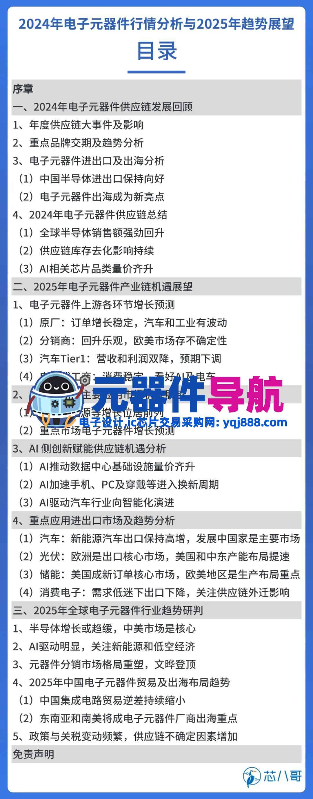 2024年电子元器件行情分析与2025年趋势展望